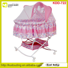 Cool-baby NEW Design Portable Baby Bassinet with Butterfly Mosquito net cover Large Storage Basket Rocking Cradle Child Product